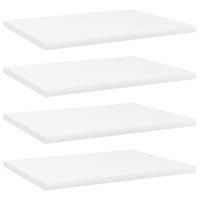 Wandschappen 4 st 40x30x1,5 cm bewerkt hout wit - thumbnail