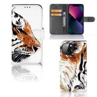 Hoesje iPhone 13 Mini Watercolor Tiger - thumbnail