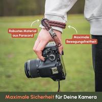 C-Rope Claw Camera wrist strap Red Dots, 30cm Paracord - thumbnail