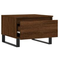 Salontafels 2 st 50x46x35 cm bewerkt hout bruin eikenkleur - thumbnail