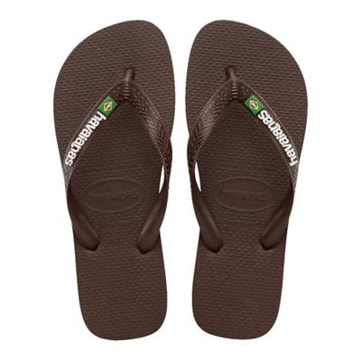 Havaianas Brasil logo dark brown Bruin maat 4142