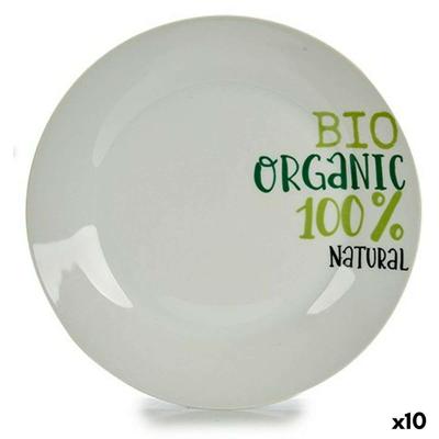 Eetbord Organic Porselein Afgedrukt 24,4 x 2,6 x 24,4 cm (10 Stuks)