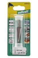 Wolfcraft HSS-Gatfrees | Schacht 8mm | Ø5-20mm | 1 stuk - 2524000 - thumbnail