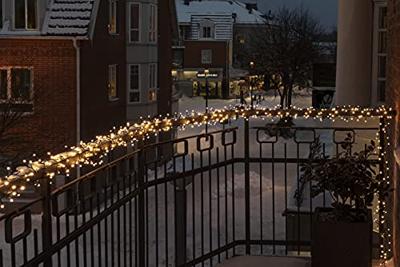 Konstsmide 3869-130 Lichtkettingsysteem Buiten Energielabel: E (A - G) werkt op het lichtnet Aantal lampen 800 LED Warmwit Verlichte lengte: 17.58 m Frosted