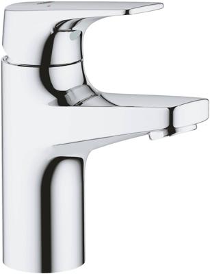 GROHE Bau Flow waterbesparende wastafelkraan S-size met gladde body chroom 23752000
