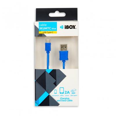 iBox IKUMTCB USB-kabel 1 m USB 2.0 USB A USB C Blauw
