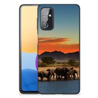 Samsung Galaxy M52 Dierenprint Telefoonhoesje Olifanten - thumbnail