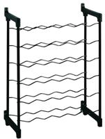 Tomado-Metaltex chianti wijnrek voor 30 flessen 68x50x26 cm zwart - thumbnail