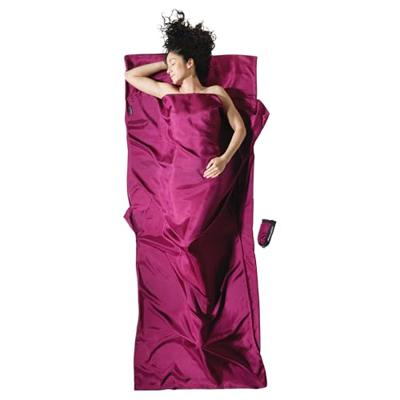 Inlegger voor slaapzak Cocoon TravelSheet Silk, mulberry red