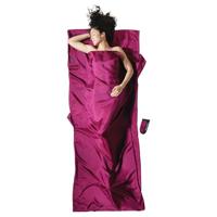 Inlegger voor slaapzak Cocoon TravelSheet Silk, mulberry red - thumbnail