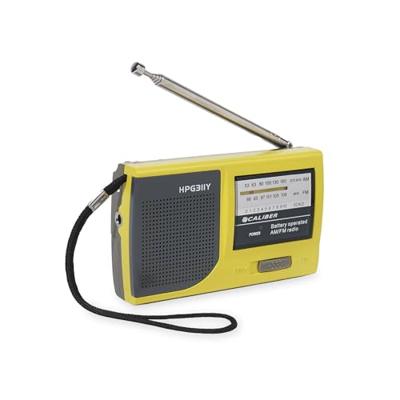Caliber Noodradio - Radio op Batterijen - Draagbare Radio - Noodpakket - AM/FM Radio - Koptelefoonaansluiting (HPG311R)