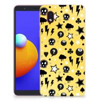 Silicone Back Case Samsung Galaxy A01 Core Punk Geel - thumbnail