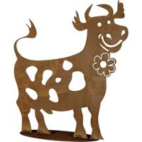 Siena Garden Decoratieve figuur Grappige koe Plaatstaal Bruin - thumbnail