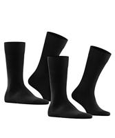 FALKE 2-paar Happy heren sokken - Katoen hoge mannen sokken - Ademend - 42 - Zwart - 42 - 42 - thumbnail