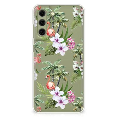Samsung Galaxy S21FE | TPU Hoesje | Flamingo Palms