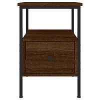 Nachtkastjes 2 st 34x36x50 cm bewerkt hout bruin eikenkleur - thumbnail