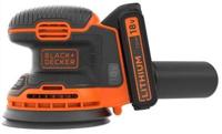 BLACK+DECKER BDCROS18 18V 1.5Ah Excentr. Schuurmachine | 1x 18V 1.5Ah accu + 400mA Lader | 1x schuurgaas | Stofopvangzak | In opbergtas - BDCROS18-QW - thumbnail