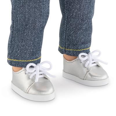 Corolle Ma - poppenschoenen zilver