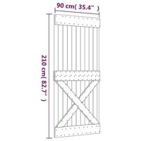 VidaXL Deur narvik 90x210 cm massief grenenhout - thumbnail