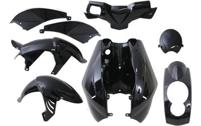 Plaatset 8-delig Edge voor Peugeot Ludix - zwart metallic Plaatset 8-delig Edge voor Peugeot Ludix - zwart metallic