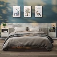 Nachtkastjes 2 st wandgemonteerd betongrijs - thumbnail