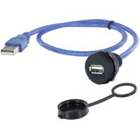 encitech 1310-1018-01 1310-1018-01 USB 2.0 type A Chassisbus, inbouw M22 1 stuk(s) - thumbnail