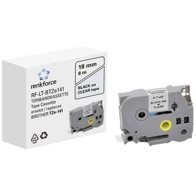 Labeltape Renkforce RF-LT-BTZe141 Compatibel vervangt Brother TZe-141 18 mm Tapekleur: Transparant Tekstkleur: Zwart 8 m Labeltape Renkforce RF-LT-BTZe141 Compatibel vervangt Brother TZe-141 18 mm Tapekleur: Transparant Tekstkleur: Zwart 8 m