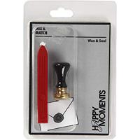 Creativ Company Https://www.cchobby.nl/zegel-set-d-17-mm-rood-1-set - thumbnail
