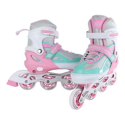 Street Rider inline skates roze/groen verstelbaar 37-40