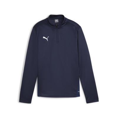 PUMA teamGOAL Trainingstrui 1/4-Zip Kids Donkerblauw Wit