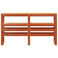 Hoofdbord met schappen 120 cm massief grenenhout wasbruin - thumbnail