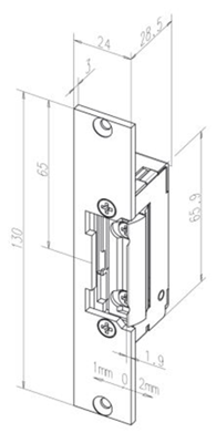 Effeff 13805 Elektrische inbouw deuropener type 138 | spanningsloos ontgrendeld | met diode | fafix | 12V= | DIN links en DIN rechts. - 10025017
