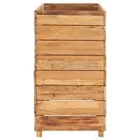 VidaXL Plantenbak verhoogd 100x40x72 cm gerecycled teakhout en staal - thumbnail