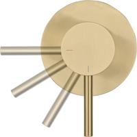 Ben Navan 2-gats inbouwmengkraan geborsteld messing - thumbnail