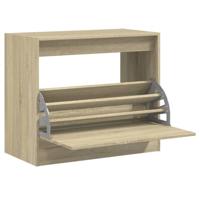 VidaXL Schoenenkast 80x42x69 cm bewerkt hout sonoma eikenkleurig - thumbnail