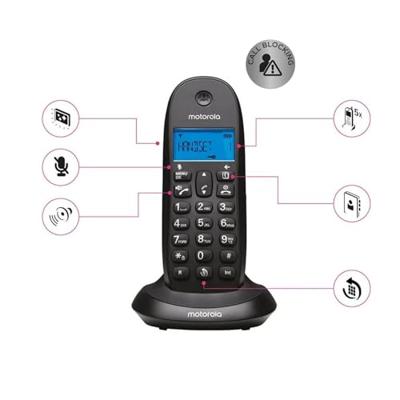 Draadloze telefoon Motorola 107C1001CB+ Zwart