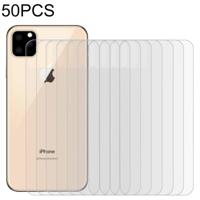 50 stuks voor iPhone 11 Pro 9H 2.5 D half-scherm transparante mobiele telefoon gehard glas film terug film - thumbnail