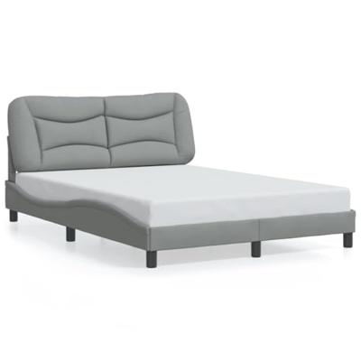 Bedframe zonder matras 120x200 cm stof lichtgrijs