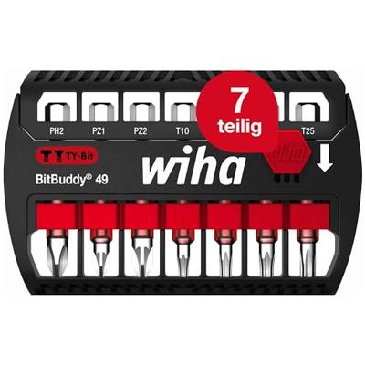 Wiha Bitset BitBuddy® TY-bit 49 mm Phillips, Pozidriv, TORX® 8-delig 1/4" E6,3 - 42117 - 42117