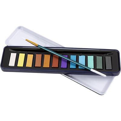 Colortime Aquarelset, metallic kleuren, 12 kleur/ 1 doos