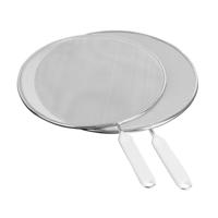 Metaltex antispatscherm 26 + 29 cm witte greep/rvs - thumbnail