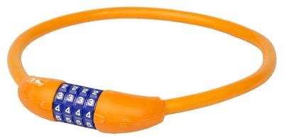 M-Wave cijfer-kabelslot silicone oranje 65cm12mm