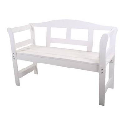 Friese 2-zits houten tuinbank wit