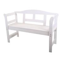 Friese 2-zits houten tuinbank wit - thumbnail