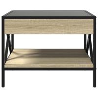 Salontafel met Infinity LED 50x50x38 cm sonoma eikenkleurig - thumbnail
