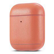 AirPods 1/2 hoesje Genuine Leather Series - hard case - roze - thumbnail