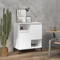Dressoir 60x35x70 cm bewerkt hout wit - thumbnail