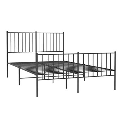 Bedframe met hoofd- en voeteneinde metaal zwart 120x200 cm Bedframe met hoofd- en voeteneinde metaal zwart 120x200 cm