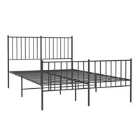Bedframe met hoofd- en voeteneinde metaal zwart 120x190 cm - thumbnail