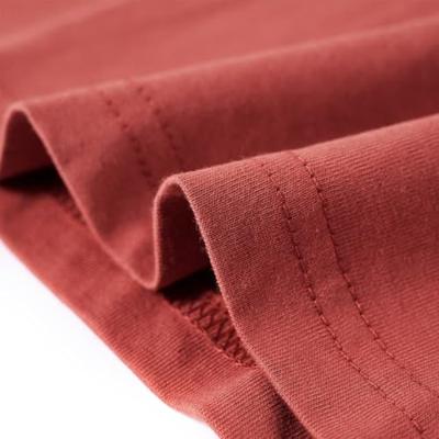 Kindershirt met lange mouwen rund en vogelprint 92 hennakleurig Kindershirt met lange mouwen rund en vogelprint 92 hennakleurig